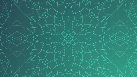 Geometric Pattern Animation with Intricate Line Art and Vibrant Colors Stock Footage 315401945