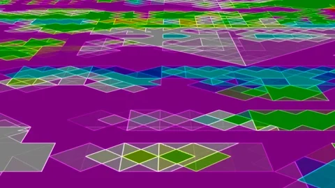 Geometric Pattern Animation Perspective Triangle Planar Texture Motion Video Stock Footage 300928883