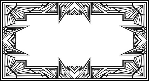 A geometric pattern of arches and triangles in black and white Stock Illustration