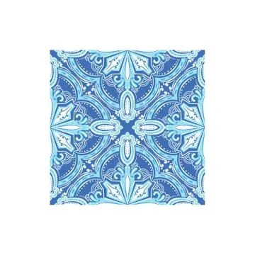 Geometric Pattern Azulejo Tile Portuguese Famous Symbol Stock Illustration