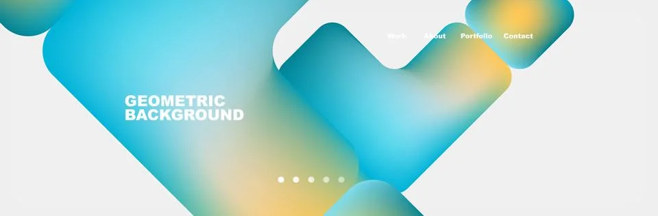 Geometric pattern with azure and electric blue gradient Stock Illustration