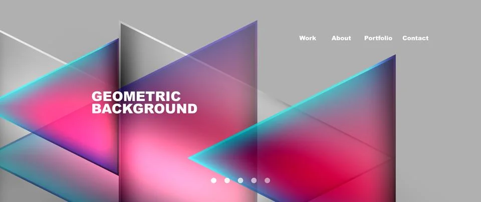 Geometric pattern with azure triangles on a gray background Stock Illustration