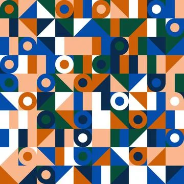 Geometric pattern backdrop. Cool colorful trendy design Stock Illustration