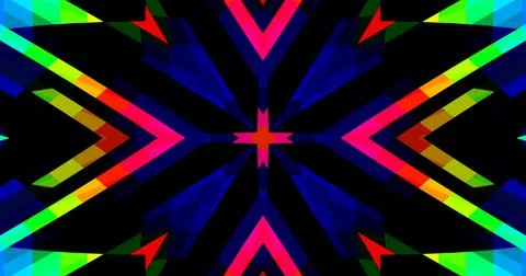 Geometric Pattern Background Abstract Flower Floral Symmetric Design Stock Illustration