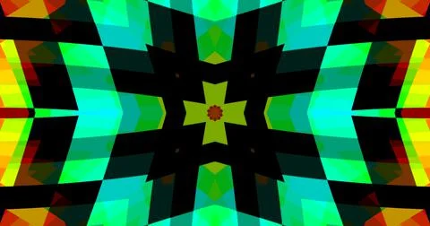 Geometric Pattern Background Abstract Flower Floral Symmetric Design Stock Illustration