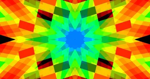 Geometric Pattern Background Abstract Flower Floral Symmetric Design Stock Illustration