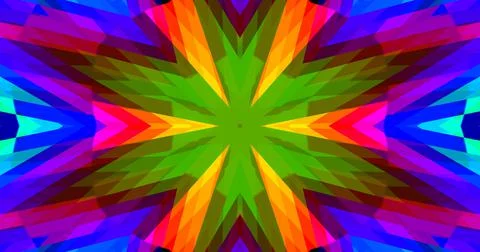 Geometric Pattern Background Abstract Flower Floral Symmetric Design Stock Illustration