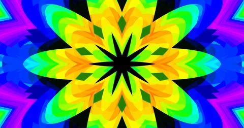 Geometric Pattern Background Abstract Flower Floral Symmetric Design Stock Illustration