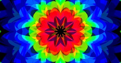 Geometric Pattern Background Abstract Flower Floral Symmetric Design Stock Illustration