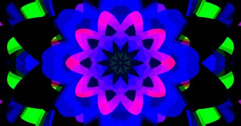 Geometric Pattern Background Abstract Flower Floral Symmetric Design Stock Illustration