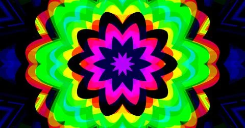 Geometric Pattern Background Abstract Flower Floral Symmetric Design Stock Illustration