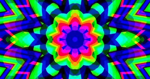 Geometric Pattern Background Abstract Flower Floral Symmetric Design Stock Illustration