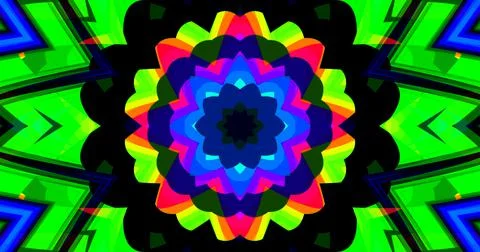 Geometric Pattern Background Abstract Flower Floral Symmetric Design Stock Illustration