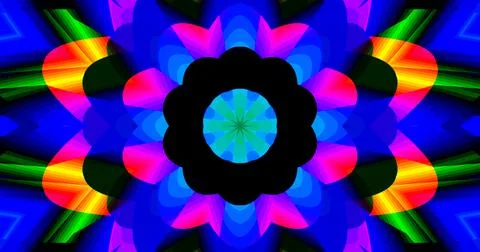 Geometric Pattern Background Abstract Flower Floral Symmetric Design Stock Illustration