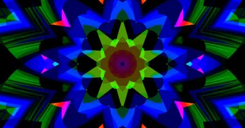 Geometric Pattern Background Abstract Flower Floral Symmetric Design Stock Illustration