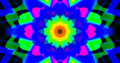 Geometric Pattern Background Abstract Flower Floral Symmetric Design Stock Illustration