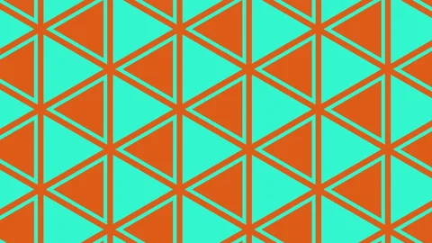 Geometric pattern background, orange and blue animated traingles Stock Footage 206109111