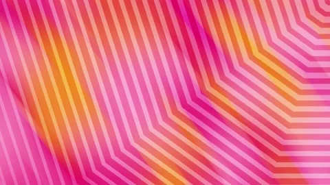 Geometric pattern background, pink and orange line color, HD 4K  loop animation Video stock 297875754