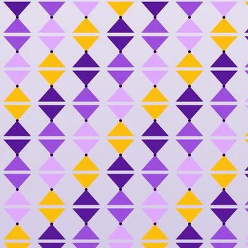 Geometric pattern background with repeating vertical rows of colorful trian.. Stock Illustration