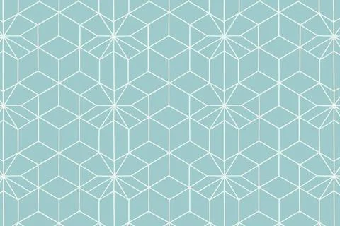 Geometric pattern background with teal and white lines Stock Illustration