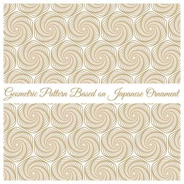 Geometric pattern based on japanese ornament Stock Illustration