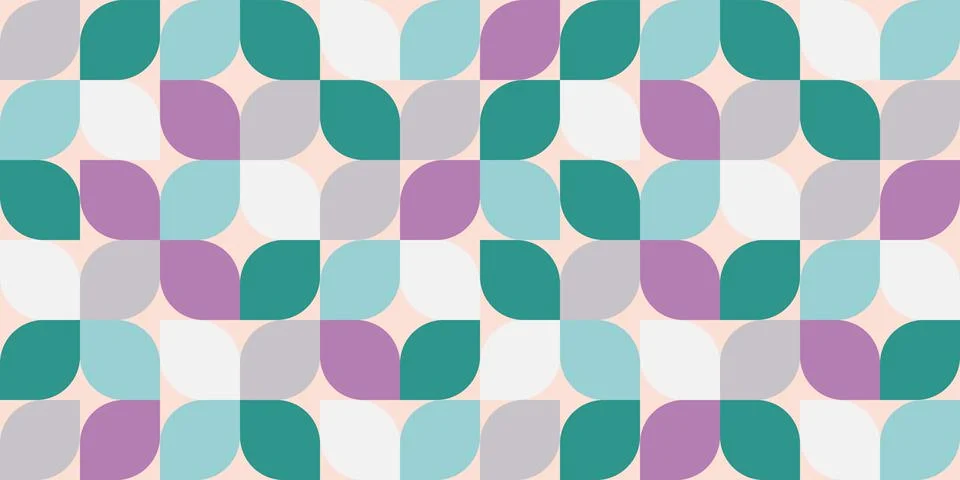 Geometric Pattern Bauhaus Background Mint Stock Illustration