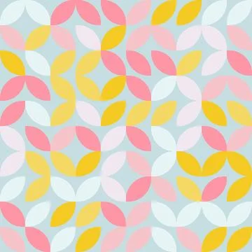 Geometric pattern, Bauhaus leaf grid vector background. Stock Illustration