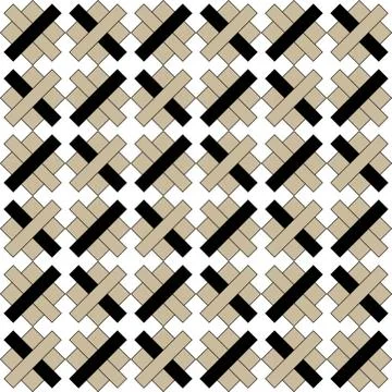Geometric pattern with beige and black rectangles on white background Stock Illustration