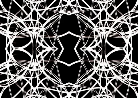 Geometric Pattern in Black and White Stock Illustration