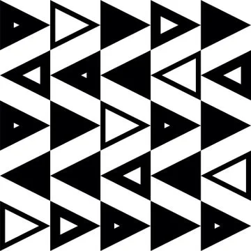 Geometric pattern in black and white style. Abstract black and white triangle Stock Illustration
