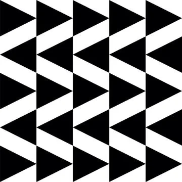 Geometric pattern in black and white style. Abstract black and white triangle Stock Illustration