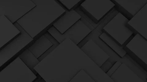 Geometric pattern on black background,abstract high relief,3d rendering Stock Photos