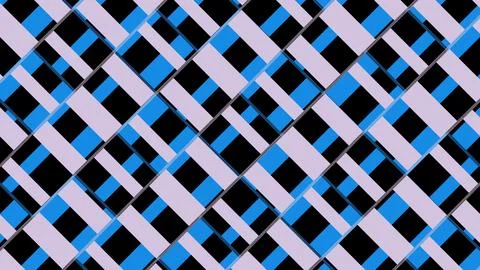 Geometric pattern with black blue and white diamond shapes Stock Illustration