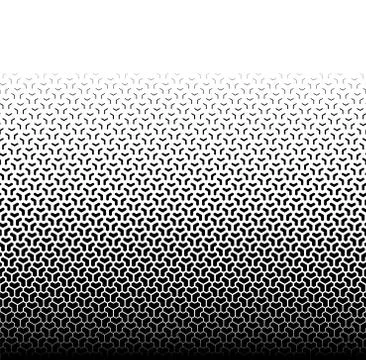 Geometric pattern of black geometric hearts on a white background. Illustrazione stock