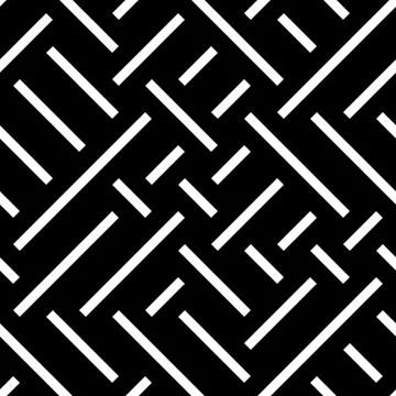 Geometric pattern with black lines (2), modern stylish image. Illustrazione stock
