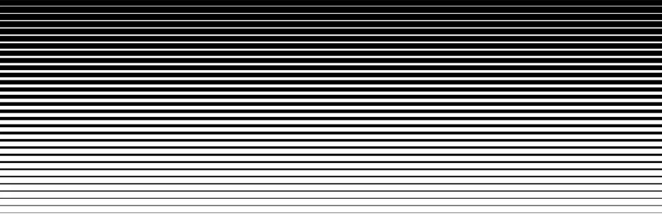 Geometric pattern of black lines on a white background. Half tone gradient line Stock Illustration