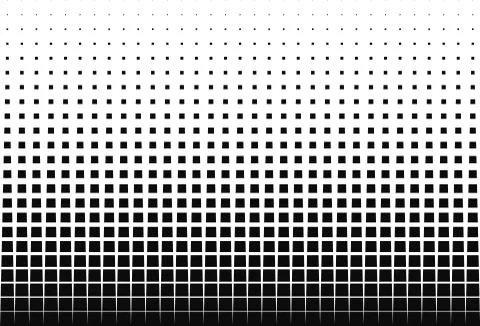 Geometric pattern of black squares on a white background. Seamless in one dir Stock Illustration