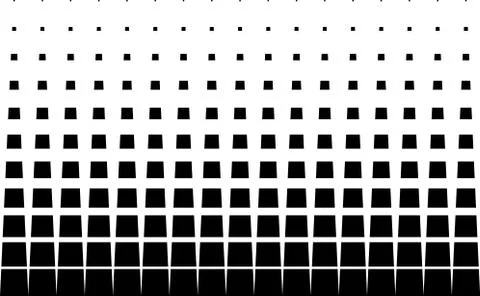Geometric pattern of black squares on a white background. Seamless in one dir Stock Illustration