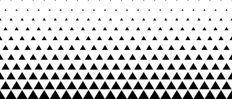 Geometric pattern of black triangles on a white background.Eleven figures in  Illustrazione stock