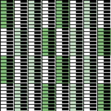 Geometric pattern with black white and green rectangles Stock Illustration