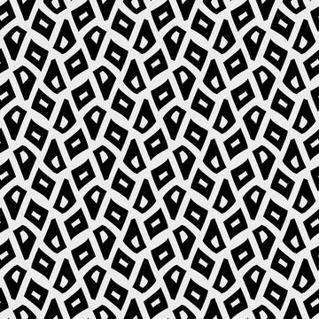Geometric Pattern (Black, White) Stock Illustration