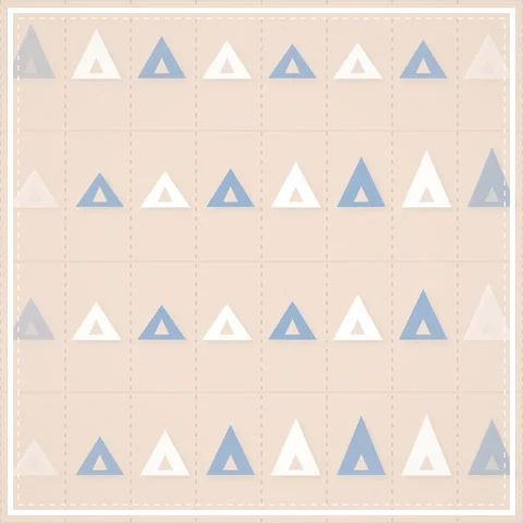 Geometric Pattern of Blue and White Triangles on Beige Background with Dott.. Stock Footage 347804301