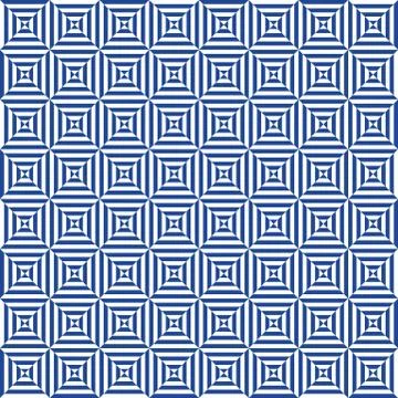 Geometric pattern with blue and white diamonds Stock Illustration