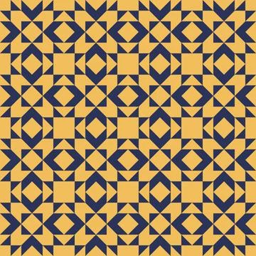 Geometric pattern with blue and yellow accents, seamless repeating patterns,  Illustrazione stock