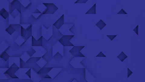 Geometric pattern on blue background,abstract high relief triangle,3d renderi Stock Illustration