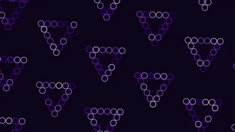 Geometric pattern of blue circles on black triangular arrangement with Stock Footage 270401093