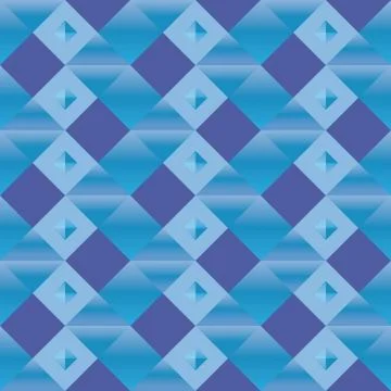 Geometric pattern with blue decorations velvet effect Stock Illustration