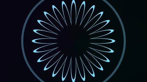Geometric pattern with blue lines over dark background Stock Footage 340212057