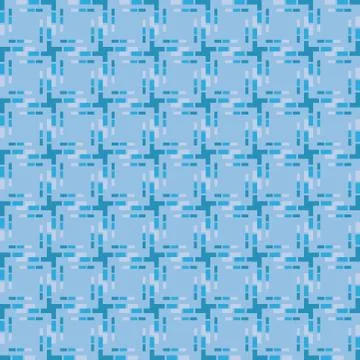 Geometric pattern with blue squares and rectangles pixel effect Stock Illustration