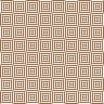 Geometric pattern with brown and white diamonds Stock Illustration